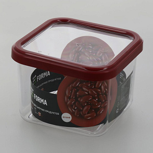 БАНКА ДЛЯ СЫПУЧИХ ПРОДУКТОВ 0,6л 11x11x8,5см КВАДРАТНАЯ CUBBO, ПЛАСТИК, 432660299 000000000001199623