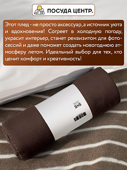 Плед 160х120см FORA плотность 130гр/м шоколадный полиэстер CN0871/LY2605 000000000001213005