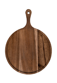 Менажница 25см DE'NASTIA круглая с ручкой дерево акация 000000000001216977