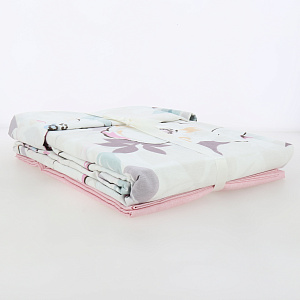 Комплект постельного белья Евро LUCKY Акварель 2 наволочки 50х70см белый/розовый ранфорс 80% хлопок 20% полиэстер 000000000001213451