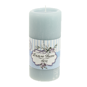 Свеча пеньковая 150х70мм Дольче Вита голубая 000000000001209287