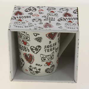 Кружка 310мл Влюблённый кот подарочная упаковка 160-08037 000000000001184057