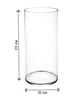 Ваза цилиндр 23х10см FORA стекло_MP 000000000001227056