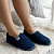 Туфли домашние-тапки р.42-43 LUCKY с пяткой темно-синий вельвет полиэстер 000000000001214567