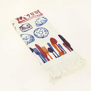 Полотенце кухонное махровое принт 40х60см 100%хл микс принтов Турция 000000000001194275