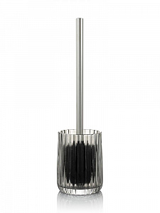Щётка для унитаза с подставкой DE'NASTIA Граненое стекло серый/серебряный стекло 000000000001218918