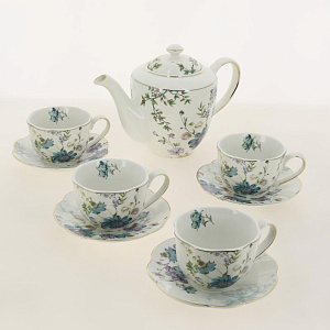 Сервиз чайный 9 предметов (чашка 250мл-4шт/блюдце-4шт/чайник 1,25л) BALSFORD Арма подарочная упаковка фарфор 000000000001205655