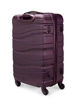 Чемодан на колесах M (42х26х65см) волна бургунд ABS 000000000001226527
