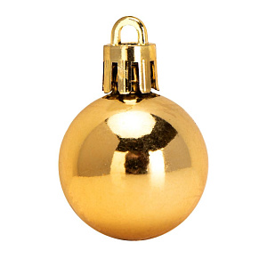 Декоративное украшение Набор шаров 12шт 3см серия Золотая микс пластик 000000000001224099