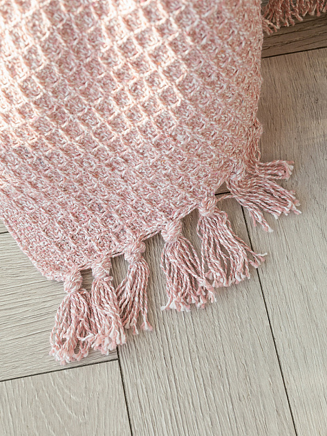 Покрывало 150x200см DE'NASTIA розовый вафельное меланж хлопок 000000000001229654