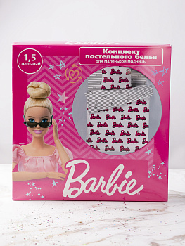Комплект постельного белья 1,5-спальное 70х70см-1шт ПАВЛИНКА Barbie белоземельный бязь 000000000001214494