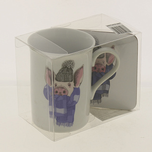 Кружка с подставкой 300мл НОВЫЙ ГОД фарфор 270-287 000000000001181823