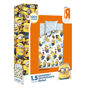 КПБ 1,5сп"Миньоны"Вечеринка,бязь,100%хл 000000000001173320