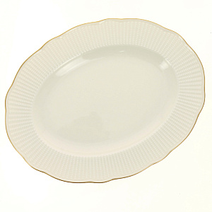 ILAY Блюдо овальное 24 см,Отводка золото, костяной фарфор BNILY24KY520 000000000001189471