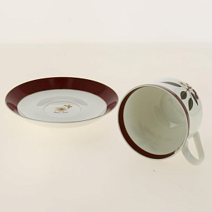 Чайная пара Стейчкол костяной фарфор 480мл, Дыхание Прованса Вишня,КРС-754 000000000001193670