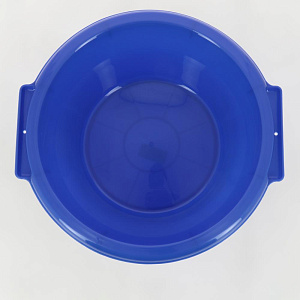 Таз 5л ПП ШЕФ ПОЛИМЕР круглый с ручками. Прочный. При нагрузках не деформируется. Пригоден для пищевых продуктов. Синий. Полипропилен 000000000001209410