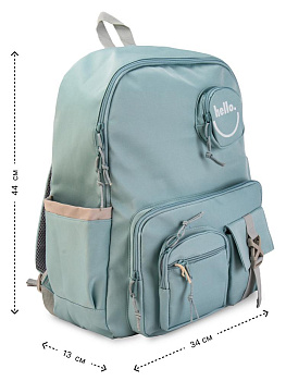 Рюкзак 34х13х44см с карманами ST в ассортименте полиэстер 000000000001227818