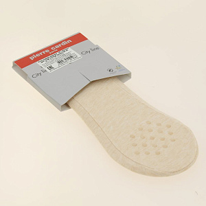 Подследники женские Pierre Cardin LSW 1907 бежевый  меланж, хлопок. Силиконовая фиксация по краю, силиконовая фиксация на подошве (с 000000000001198240