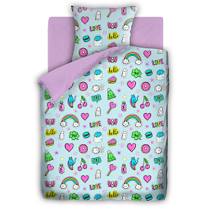 КПБ 1,5сп FOR YOU Аппликации,100%хл,бязь 000000000001178926