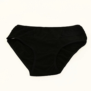 Трусы женские Dominant однотонные с кружевоевом 2XL микс цвет белый, черный 95%хлопок 5%эл 000000000001190297