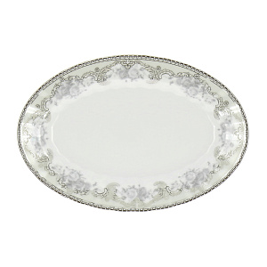 Овальное блюдо Платиновый вензель Porcelaine Czech Gold Hand s.r.o., 26 см 000000000001136178