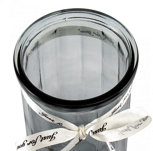 Ваза 25х9см Градиент высокая с бантом стекло 000000000001217872