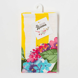 Полотенце кухонное Доляна Цветочный ананас 35х60см 100%хл 160г/м2 4682744 000000000001200851