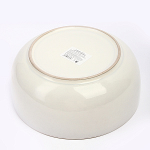 Салатник 22см глубокий кремовый глазурованная керамика 000000000001213946