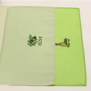 Набор полотенец 47*60, 3шт.100%хл.ваф с вышивкой ДТ, 80582 000000000001188793