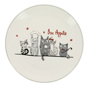Блюдо сервировочное 24см ELRINGTON КОТЫ-ПОВАРЯТА круглое подарочная упаковка керамика 000000000001206065
