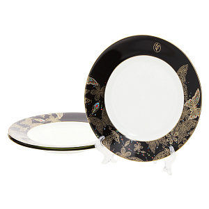 Набор десертных тарелок Butterfly Valentin Yudashkin, 20 см, фарфор, 3 шт. 000000000001164159