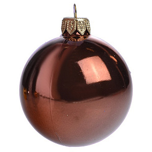 Украшение декоративное Шар 6,5см MOROZCO коричневый шоколад глянец пластик 000000000001220379