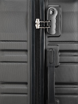 Чемодан на колесах L (48х30х75см) волна серый ABS 000000000001226525