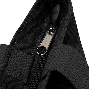 Сумка-шоппер с брелком (холст) 38х33х5см черный поликотон 000000000001221694