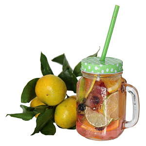 Кружка-банка с соломкой Koopman, 400мл 000000000001153007