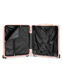 Чемодан на колесах S (38х20х43см) мишка розовый ABS 000000000001226530