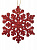 ДУ Снежинка ажур.красный 9x8x0,2см 77917 000000000001179908