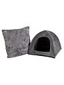 Домик-палатка с матрасиком для животных 35х35см графит хлопок/синтепон 000000000001230328