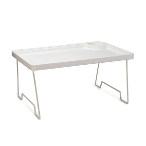 Столик-поднос 52x35x24см FORA складной белый полипропилен 000000000001224920