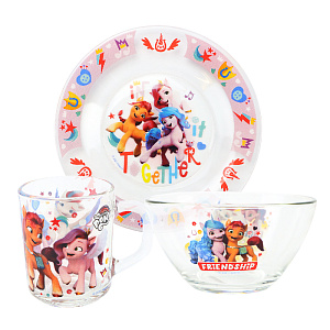 Набор детской посуды 3 предмета ND PLAY Мой маленький пони Вместе лучше стекло 000000000001212261