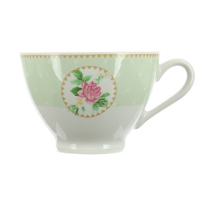 Чайная пара Mix&Match Porcelaine Czech Gold Hands, светло-зелёный, 250мл 000000000001136212