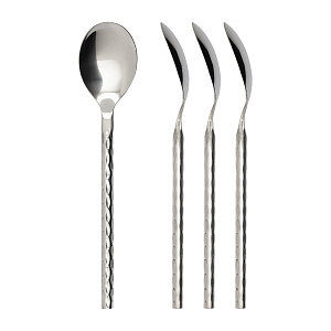 Набор столовых приборов 16 предметов (нож, ложка столовая, ложка чайная, вилка) DE'NASTIA Мираж нержавеющая сталь 000000000001222303