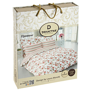 Комплект постельного белья 2спальное DE'NASTIA Прованс сатин 70x70см-2шт new C010696 000000000001176392