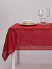 Скатерть 140x200см DE'NASTIA Праздничная блестящая красная 100% полиэстер