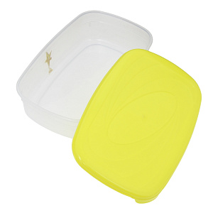Емкость для СВЧ Galaxy прямоугольная 0,65 л лимон/лайм 000000000001017050