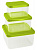 Комплект емкостей для хранения продуктов квадратных 0,4л/0,7л/1,2л пластик оливковая роща Amore GR1858ОЛ 000000000001197201