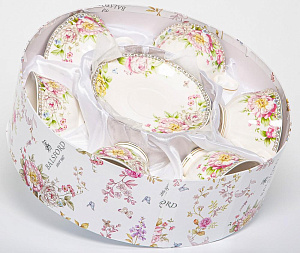 Набор чайный 12шт 250мл (6 чашек, 6 блюдец) BALSFORD МЭРИДИТ ПУ фарфор 000000000001206163