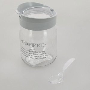 Банка для сыпучих продуктов 425мл RENGA с ложкой стекло 000000000001203273