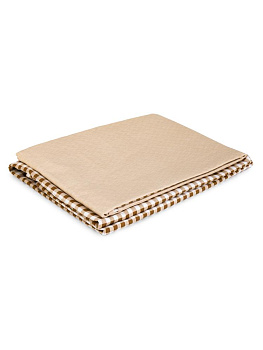 Комплект постельного белья Евро 50х70см-2шт (простыня 230х230см, наволочки 50х70см-2шт, пододеяльник 200х230см) Клетка бежевый хлопок/полиэстер 000000000001229203