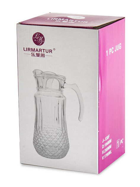 Кувшин 1,7л стекло 000000000001228664